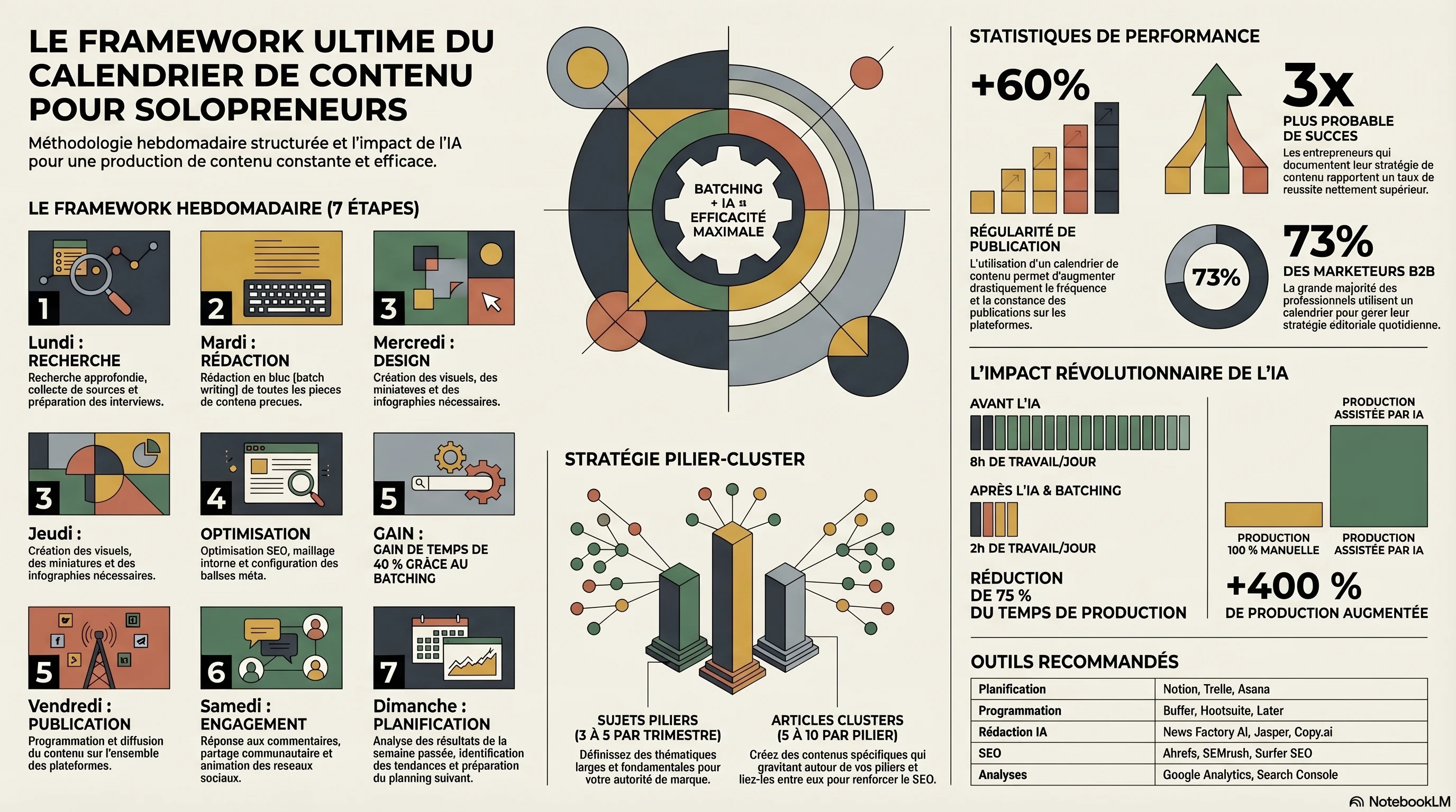 Le Cadre du Calendrier de Contenu pour Solo-entrepreneurs