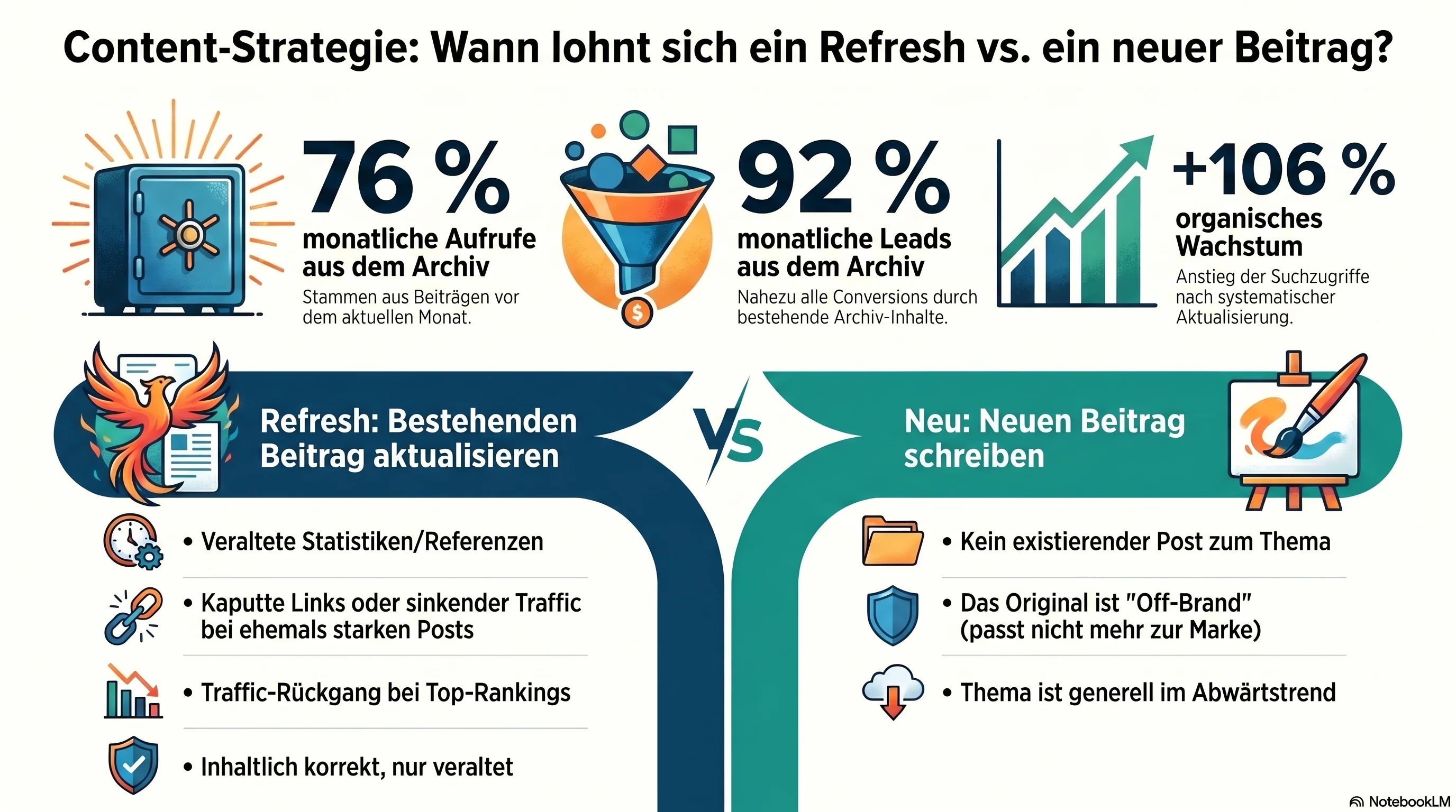 Content-Refresh-Strategie — Wann refreshen vs. neu schreiben