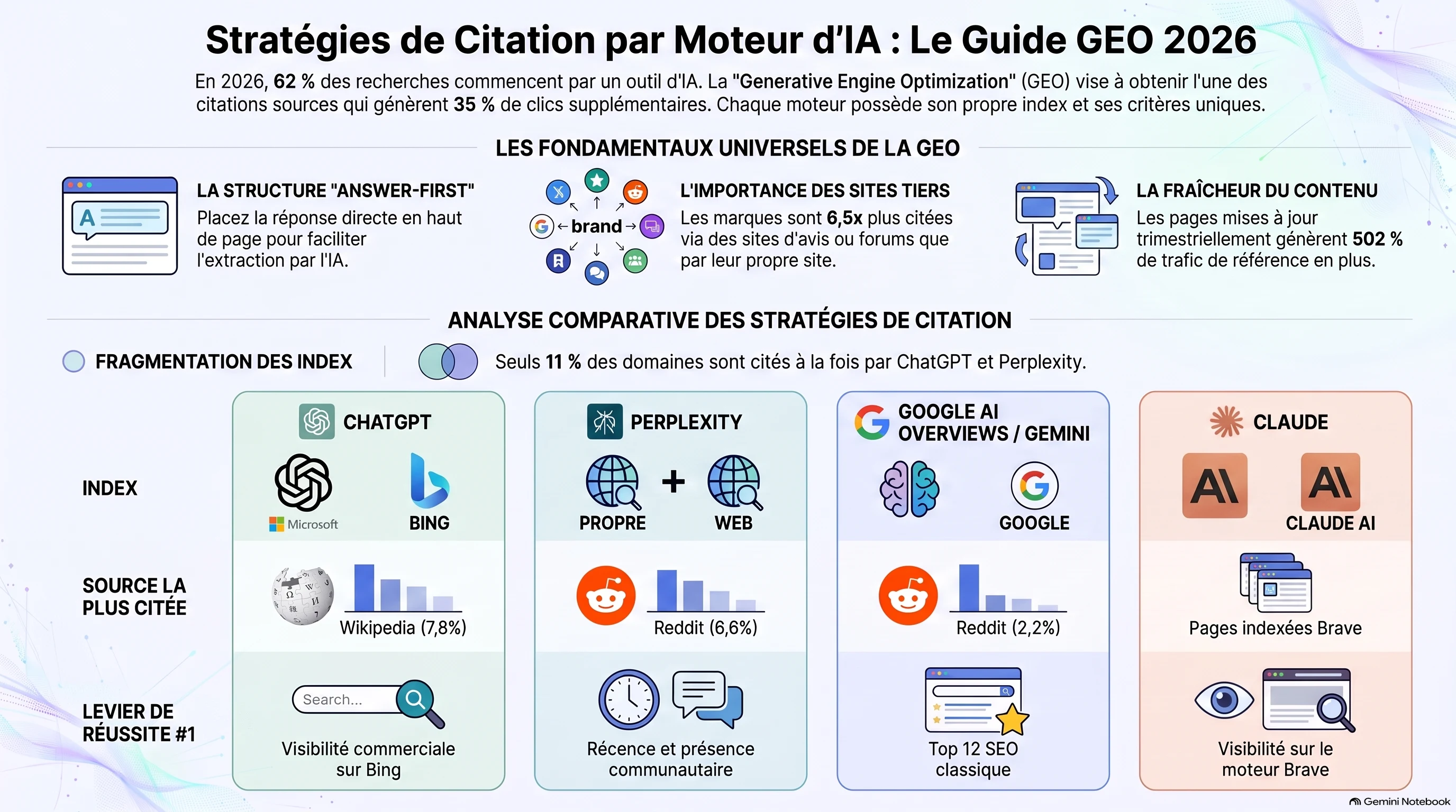 Ce qui rend une source citable par les moteurs IA : les signaux qui poussent ChatGPT, Perplexity et Google AI Overviews a citer une page
