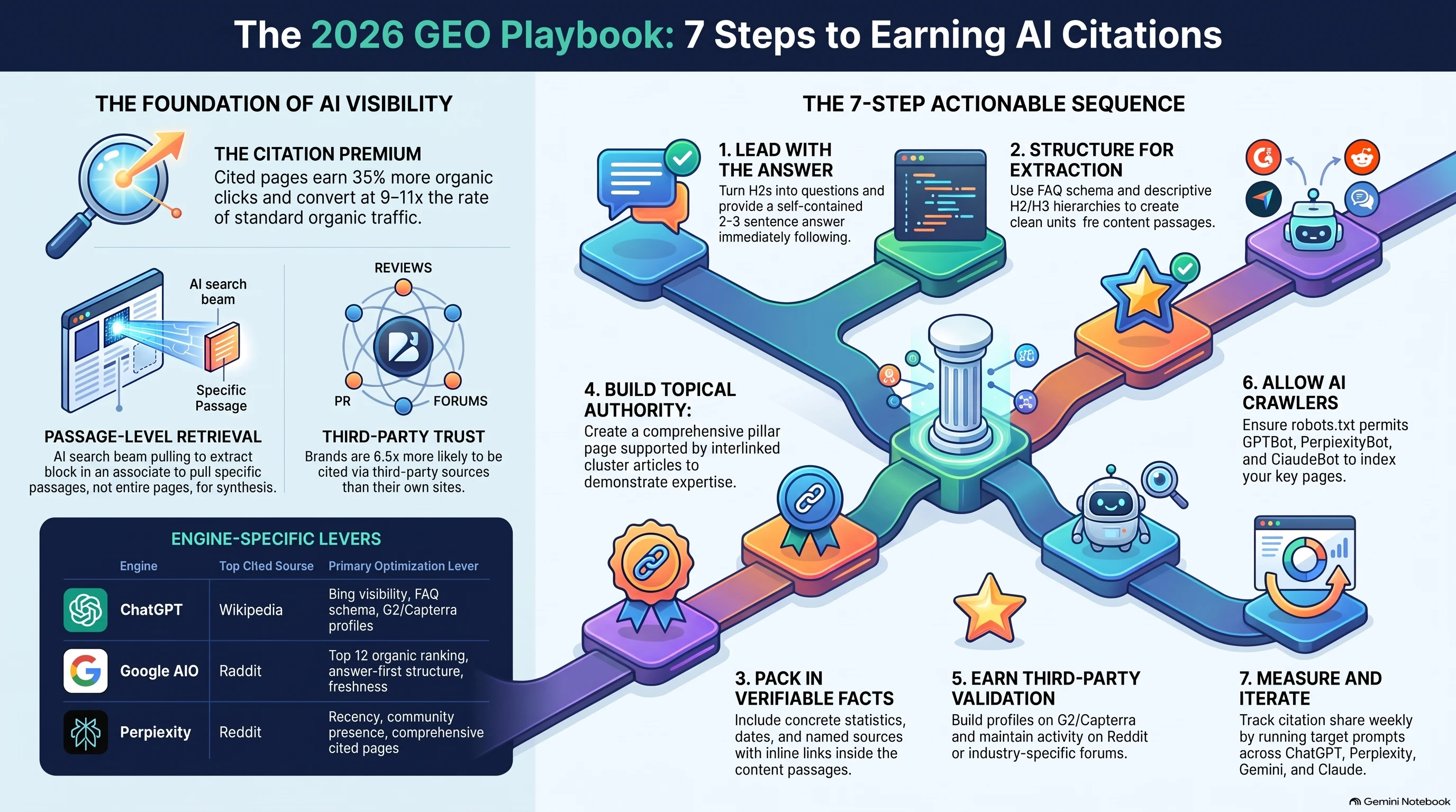 The 2026 GEO playbook: the practical step-by-step tactics a publisher applies to earn AI citations