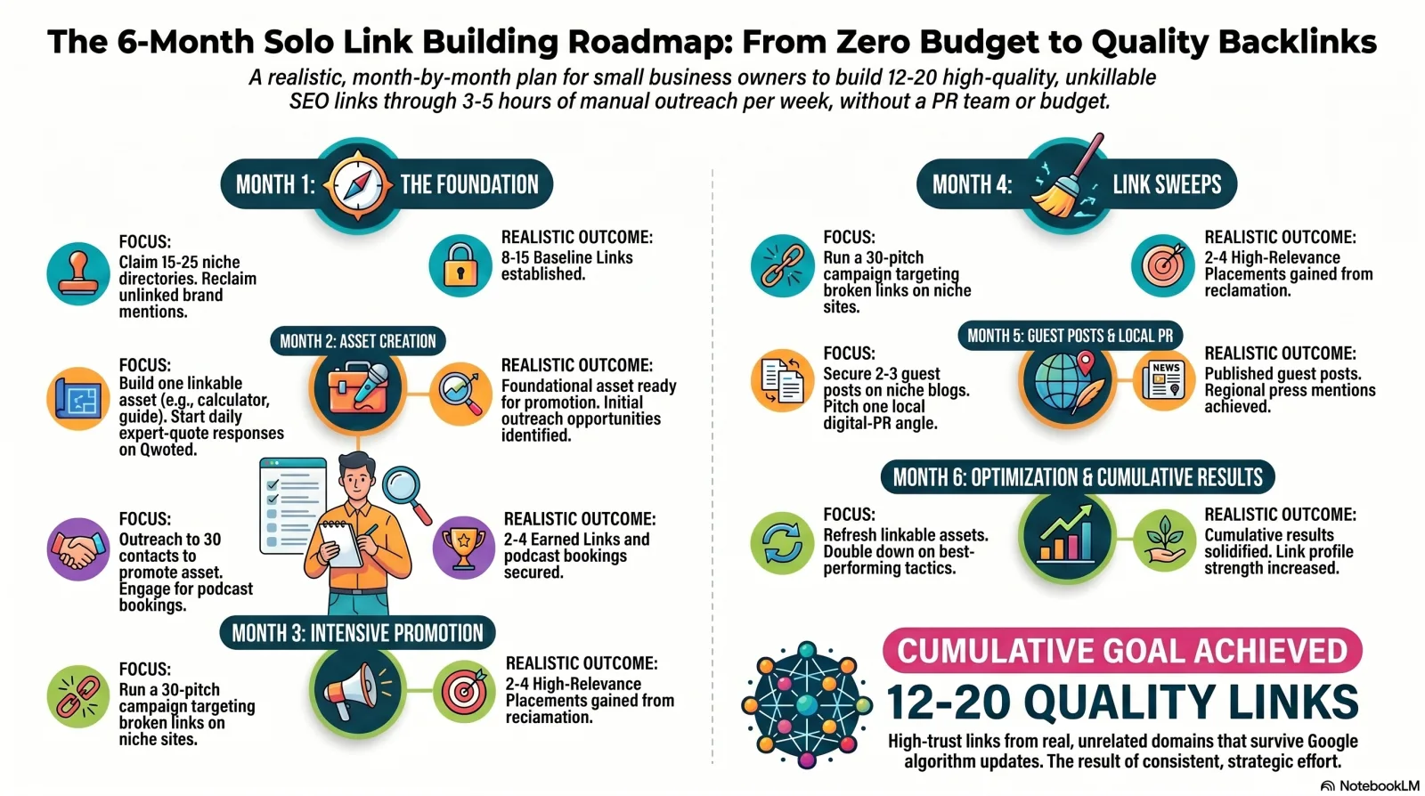 6-Month Solo Link Building Roadmap