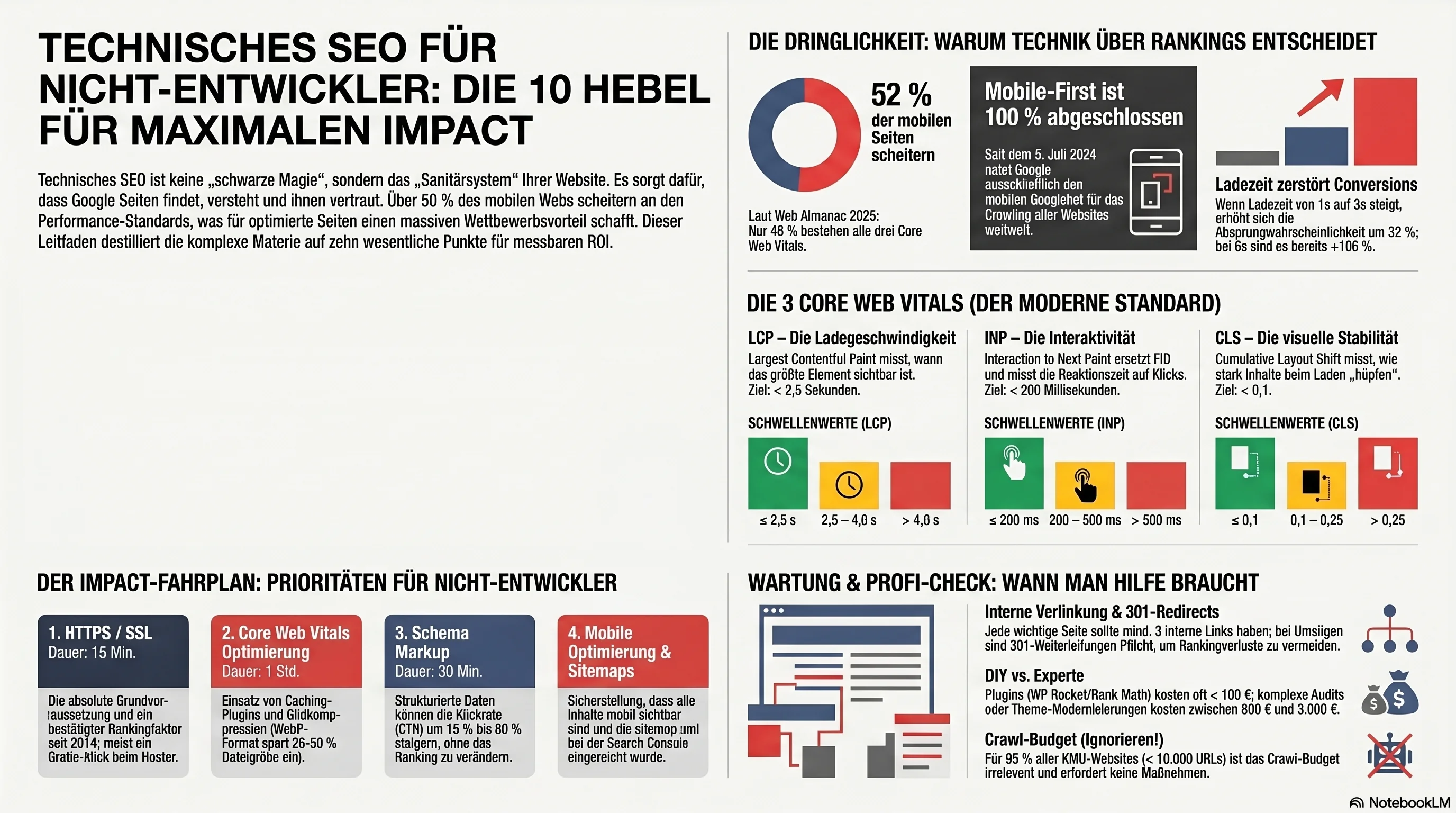 Technisches SEO für Nicht-Entwickler — Visuelle Zusammenfassung