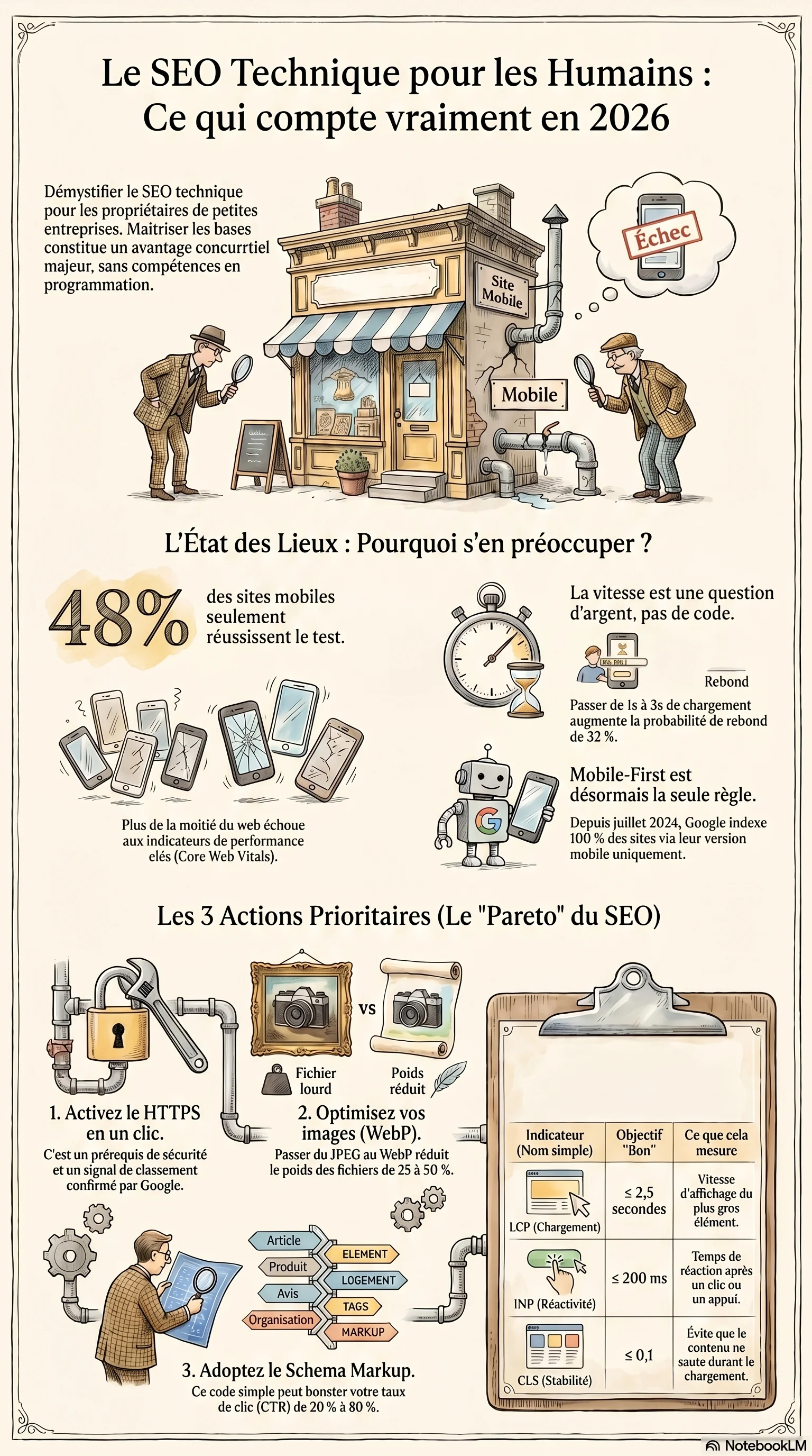 SEO Technique pour Non-Développeurs — Résumé Visuel