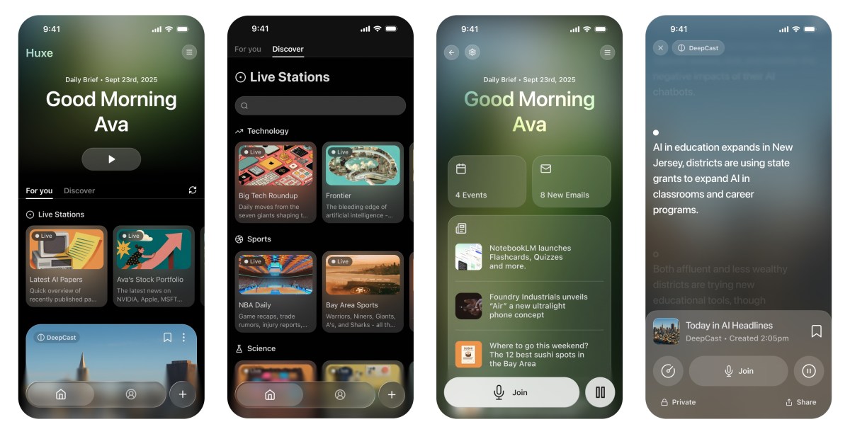 Former NotebookLM devs’ new app, Huxe, taps audio to help you with news and research