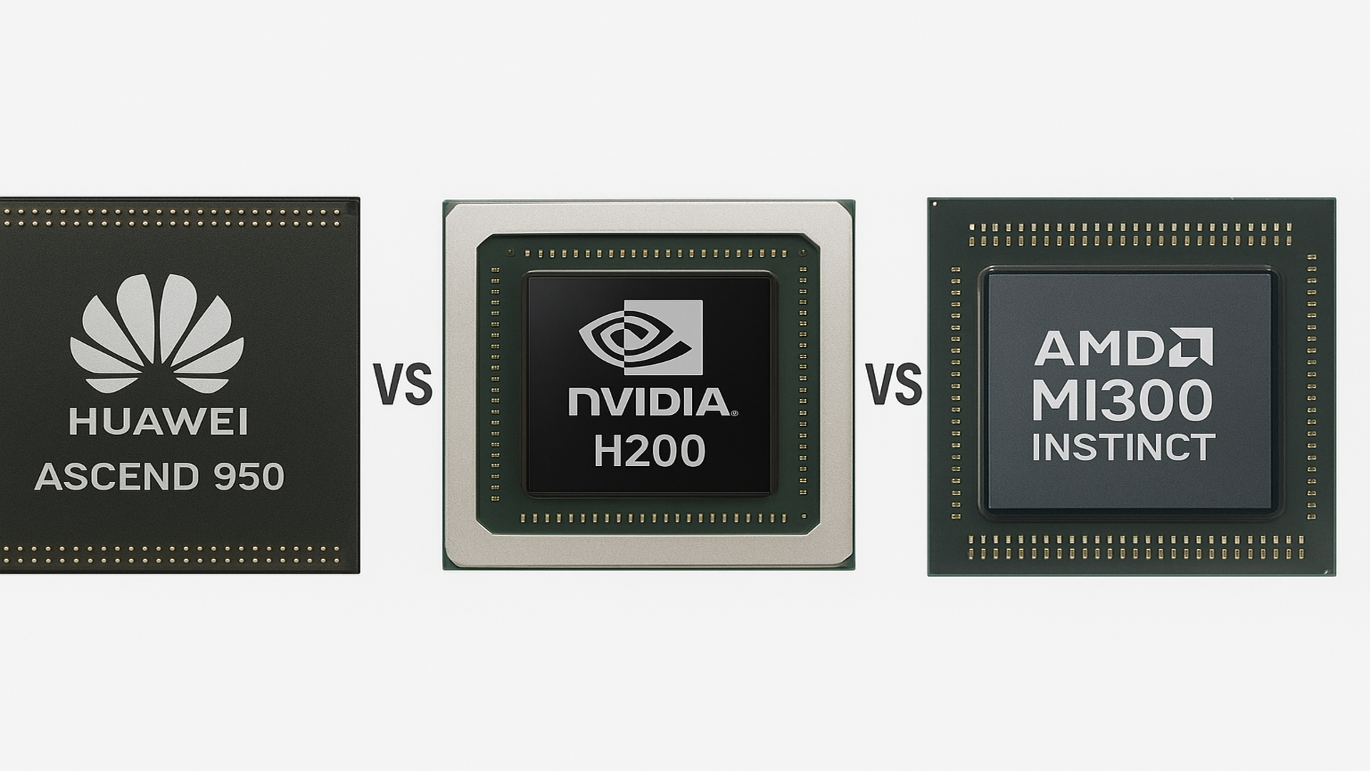 Huawei Ascend 950 vs Nvidia H200 vs AMD MI300 Instinct: How do they compare?