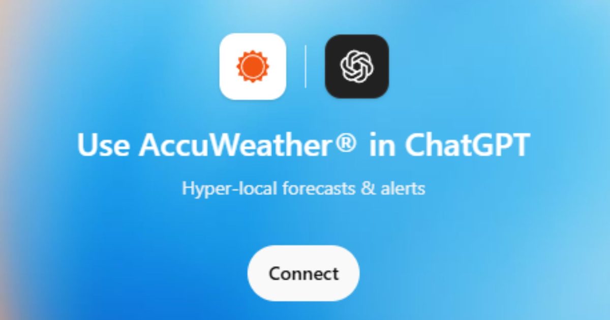 ChatGPT Gains Real-Time Weather Updates via AccuWeather Integration