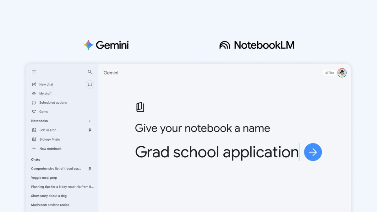 Google Adds Notebook Integration to Gemini AI Chatbot
