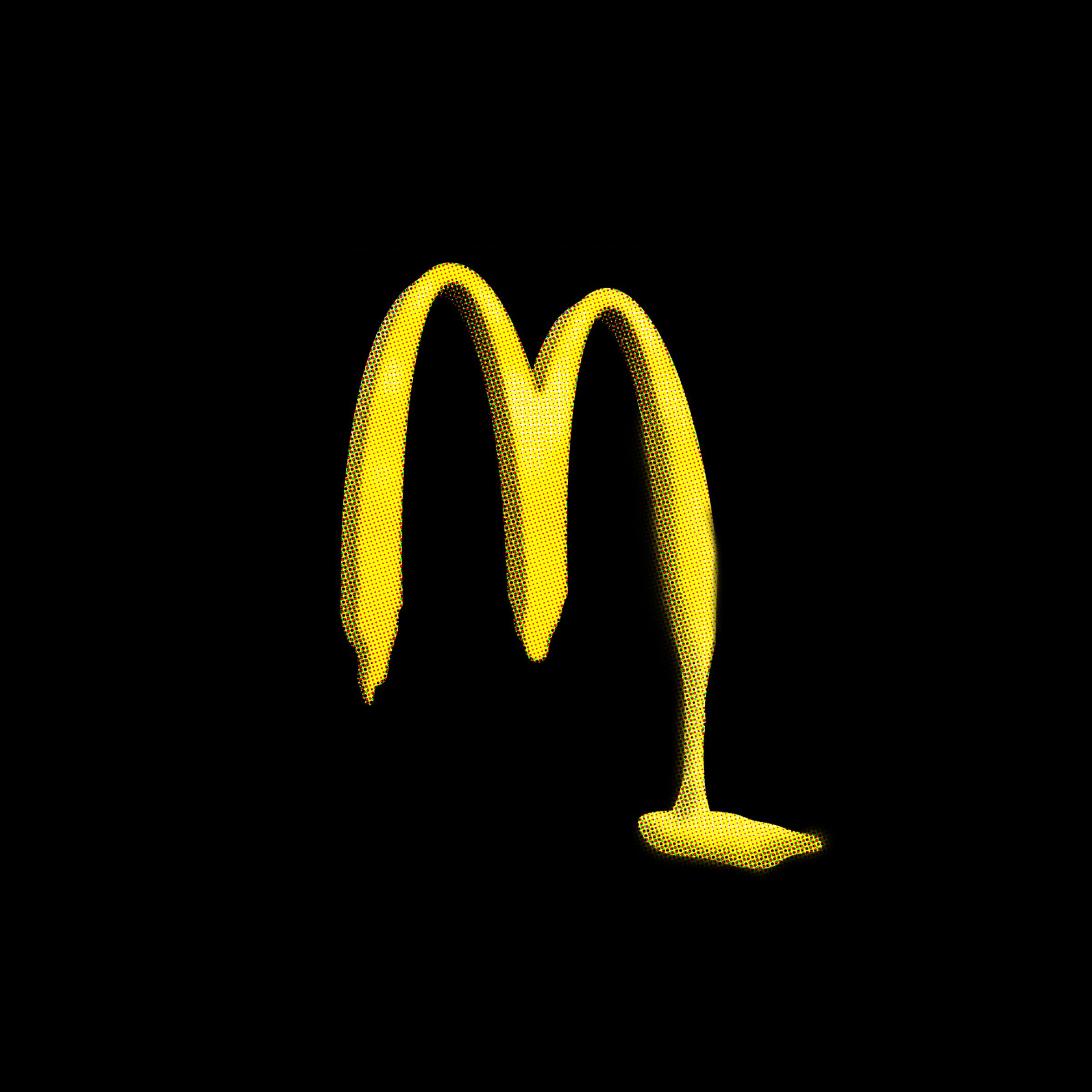 McDonald's Golden Arches in Halftone
