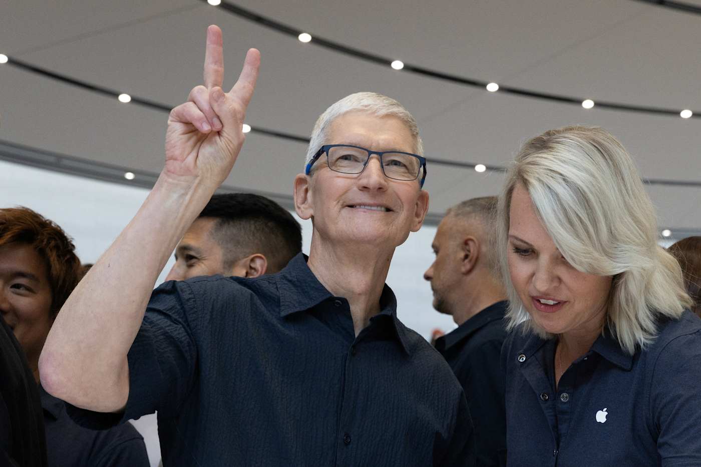 Celebratory Moment at Apple Event