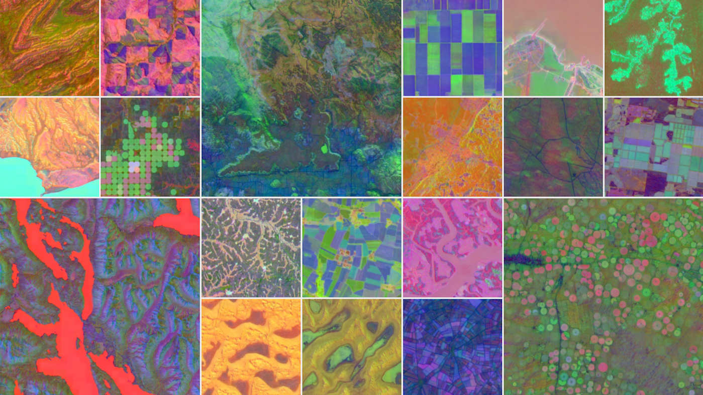 False Color Earth Observation Mosaic