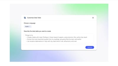 Google Expands NotebookLM with New Data Tables Feature