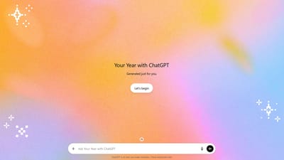ChatGPT Introduces "Your Year with ChatGPT" Year-End Recap Modeled After Spotify Wrapped
