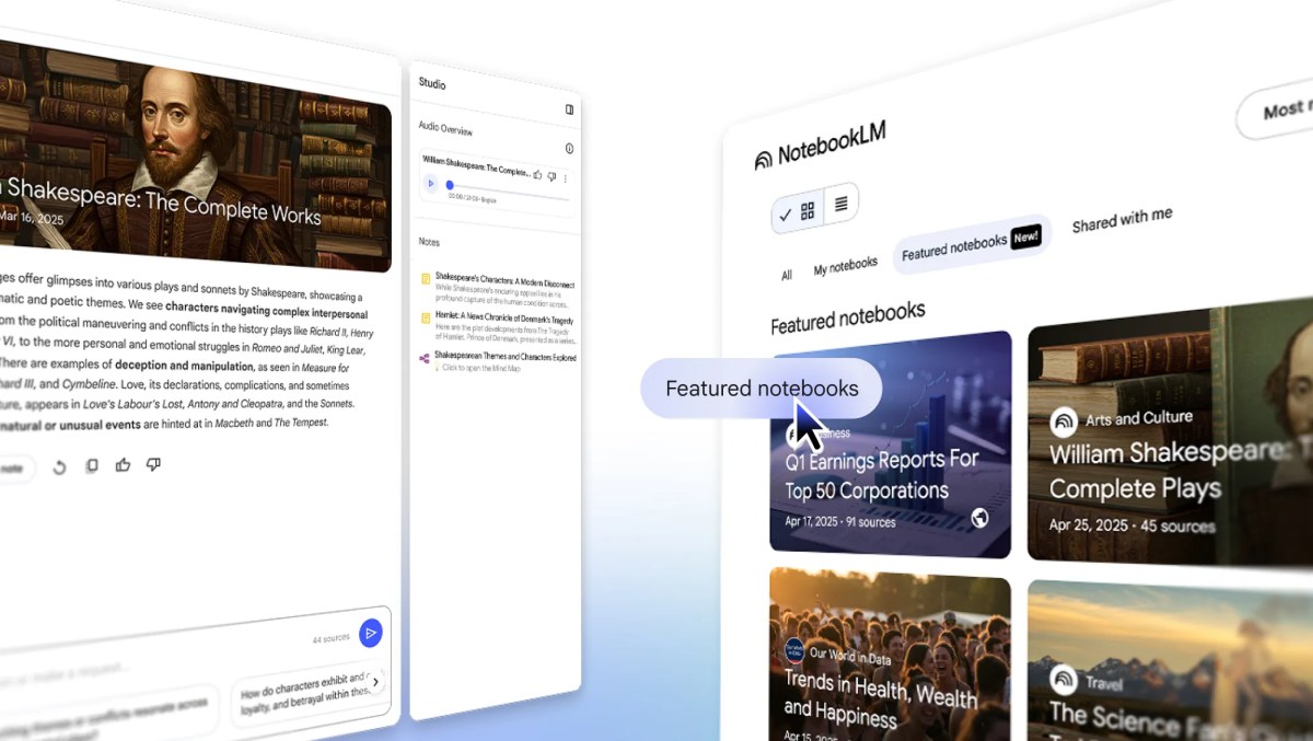 NotebookLM adds featured notebooks from The Economist, The Atlantic, and others