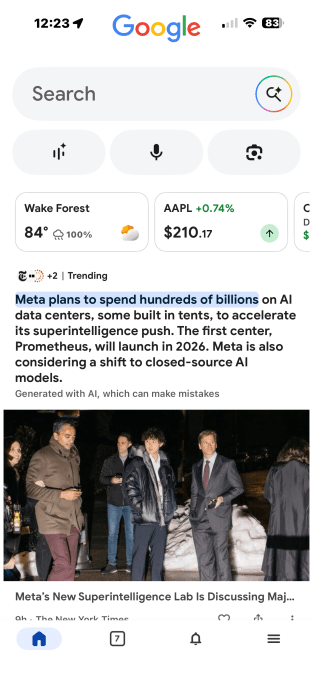 Content image from Google Discover adds AI summaries, threatening publishers with further traffic declines