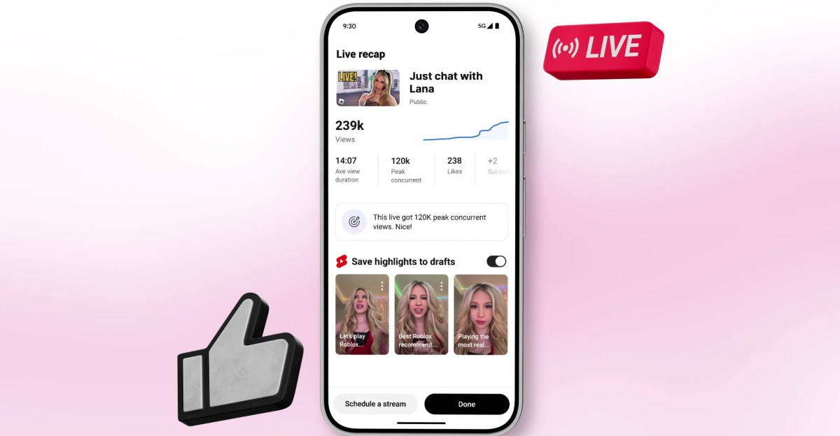 YouTube makes it easier and more lucrative to go live