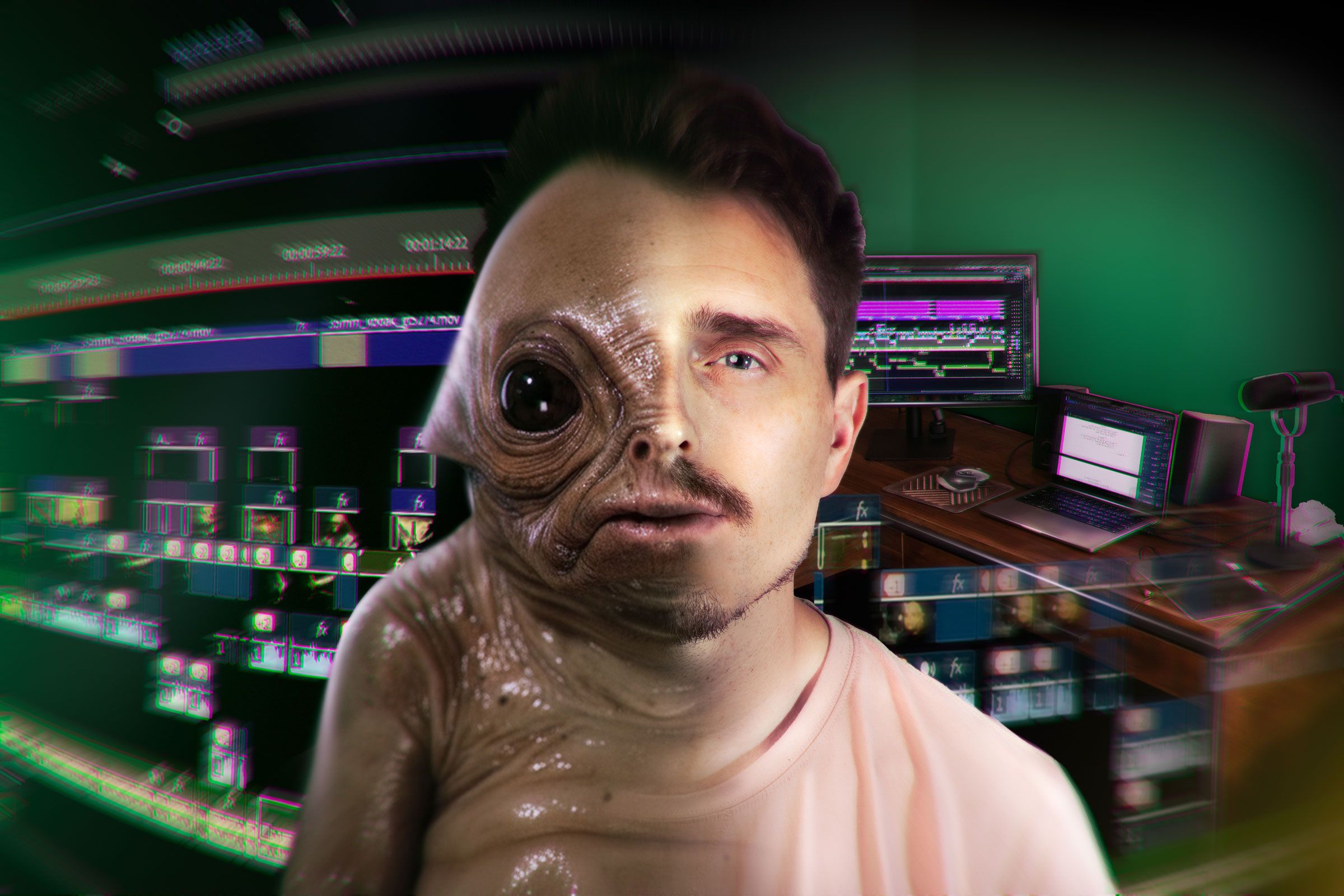 Alien Editing Software Josh Kerrigan Computer and Desk