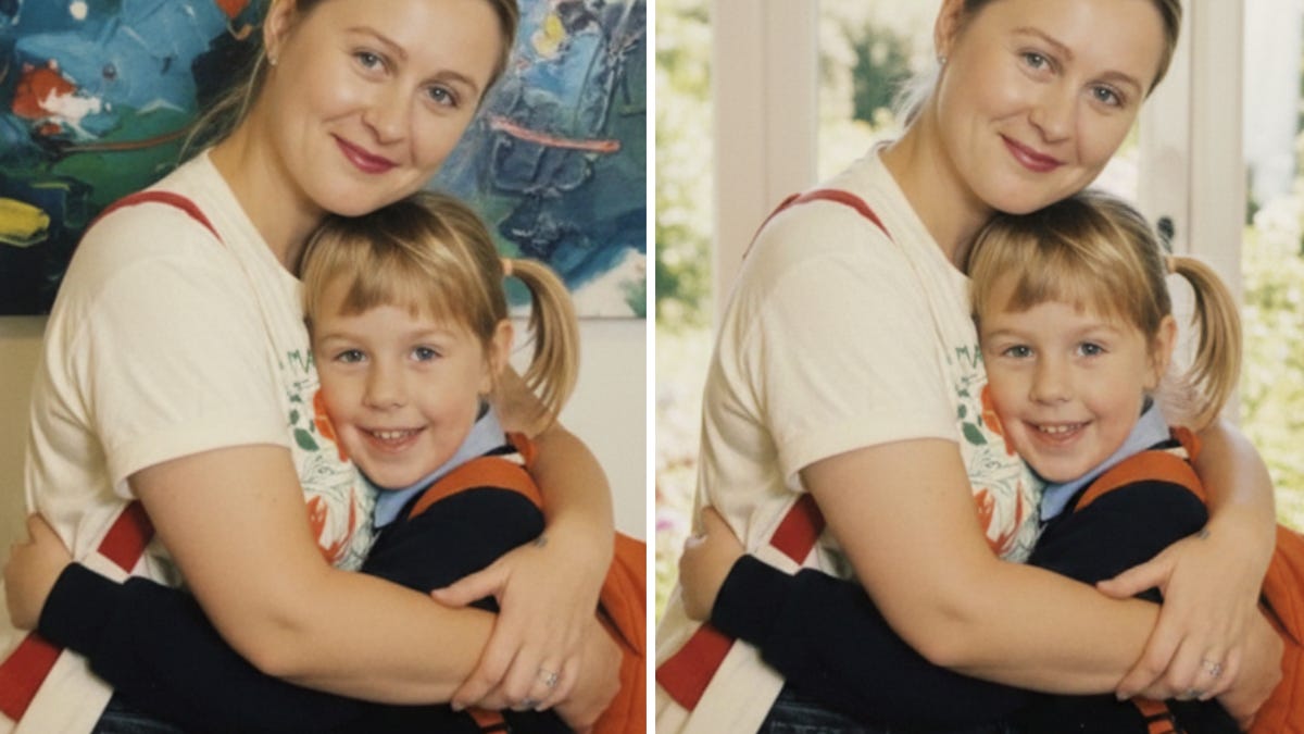 I Tried the 'Hug Your Younger Self' AI Trend. It Was Adorable