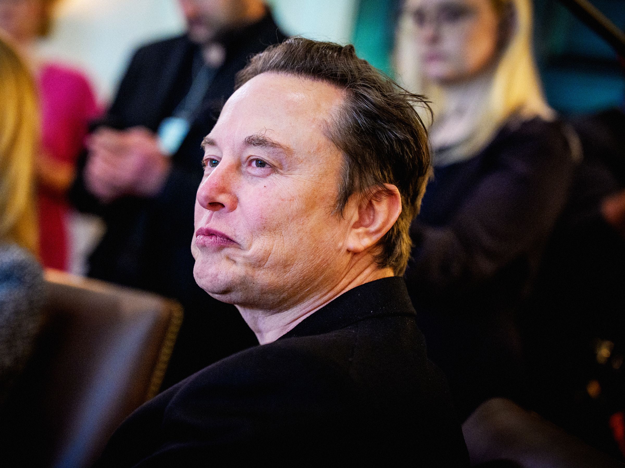 WASHINGTON DC  APRIL 30 White House Senior Advisor Tesla and SpaceX CEO Elon Musk attends a Cabinet meeting at the White...