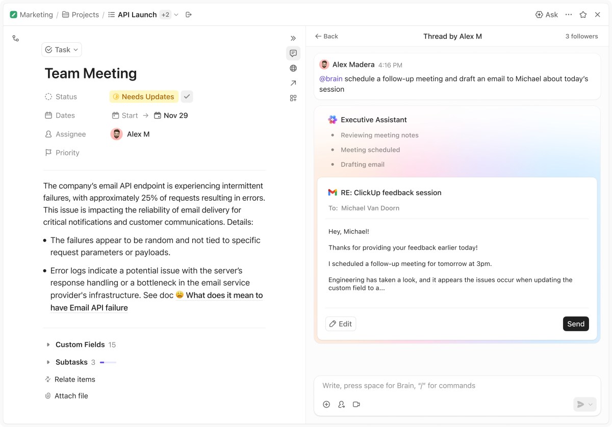 ClickUp adds new AI assistant to better compete with Slack and Notion