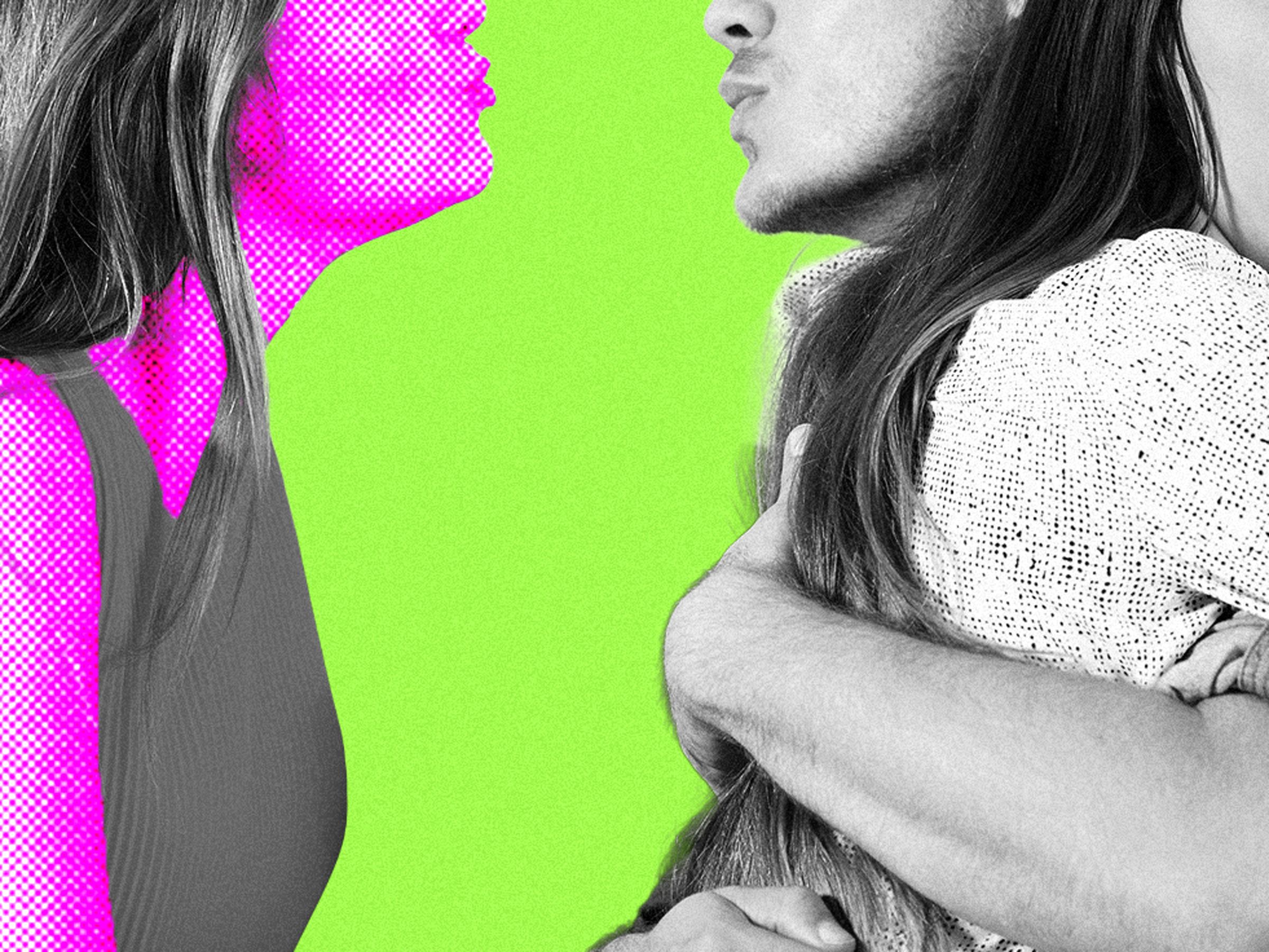 Girlfriend discovering that her boyfriend is cheating with her best friend at home