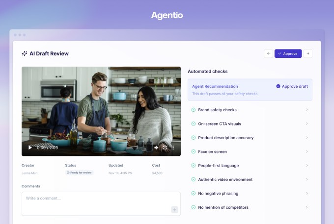 Content image from Agentio secures $40M from Forerunner as it scales its creator marketplace beyond YouTube