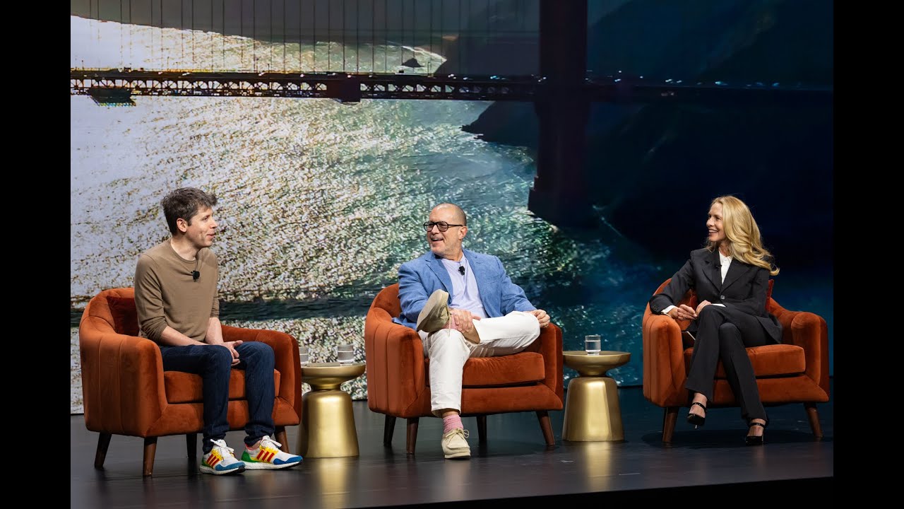 In conversation: OpenAI's Sam Altman and LoveFrom's Jony Ive with Laurene Powell Jobs | #ECDemoDay - YouTube