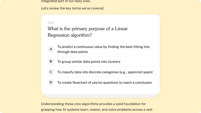 Content image from Oboe raises $16 million from a16z for its AI-powered course-generation platform