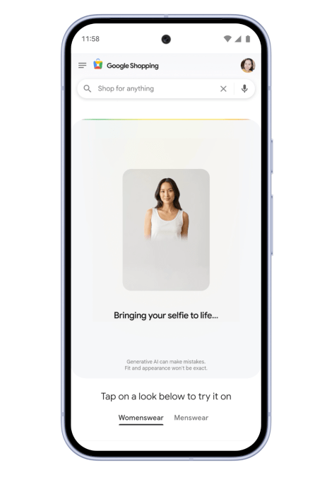 Content image from Google’s AI try-on feature for clothes now works with just a selfie